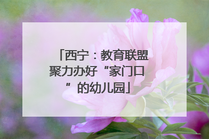 西宁：教育联盟聚力办好“家门口”的幼儿园